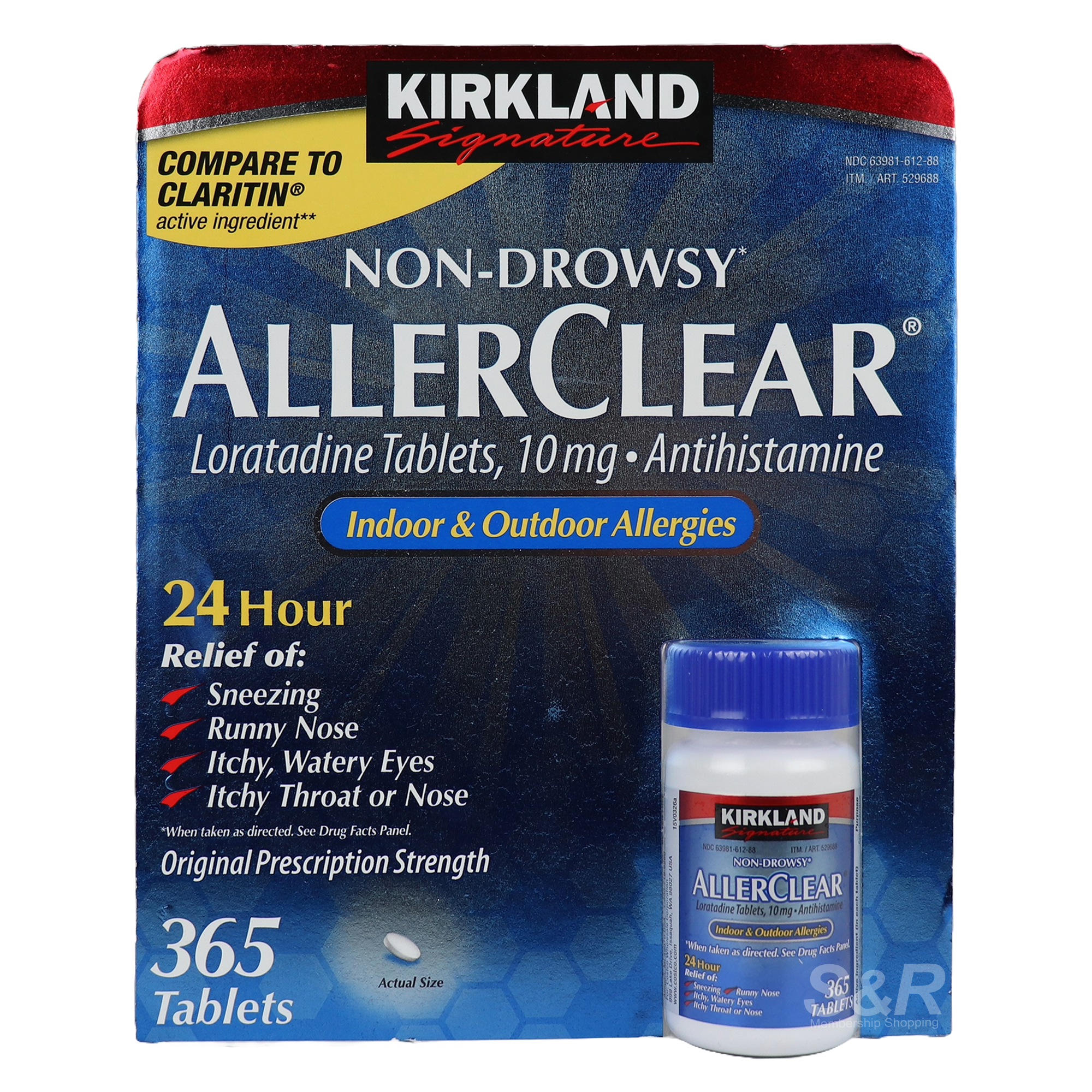 Kirkland Signature Non-Drowsy AllerClear 10mg 365 Tablets